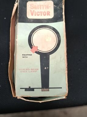 Vintage Sealed Beam Handlamp - Light Blue